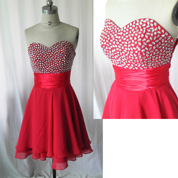 Hot Pink Short Formal Dress