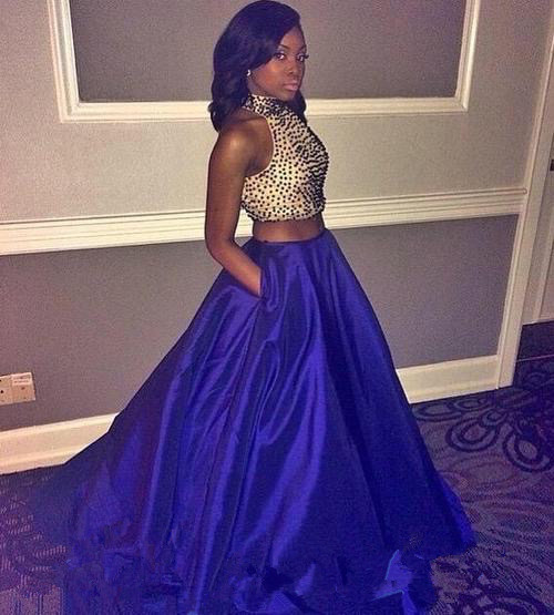 Two color prom discount dresses