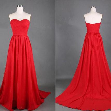 red ruffle evening gown